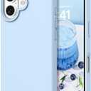 DOMAVER Case for iPhone 17 6.3'' Smooth Liquid Silicone Soft Gel Rubber Microfiber Lining Cushion Cover Shockproof Protective Phone Cases Compatible with iPhone 17 - Light Blue