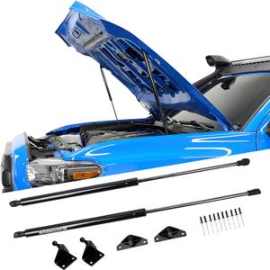 Hood Struts Lift Support Compatible with Toyota Tacoma 2016-2023 Accessories Front Hood Quicklift Gas Shocks Damper Bracket Springs Rod Prop, Need to Drill, 1 Pair Black