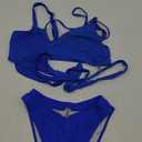 Women’s Push Up Bikini Set Underwire High Cut Sexy Two Piece Bathing Suit, Size Top XL/Bottom M