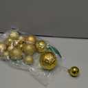 Senjie Gold Shatterproof Christmas Ball Ornaments, 32 Pcs, Plastic, Hanging, Christmas, Wedding