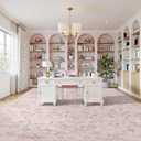 Deerly Pink Area Rugs 10x12 for Living Room Soft Non-Slip, Large Bedroom Rug Vintage Dining Room Rug Tribal Farmhouse Carpet for Dining Room Office 
