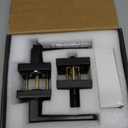 TICONN Matte Black Door Handle Heavy Duty, Reversible Square Door Lever for Bedroom, Bathroom, Rooms (Deadbolt with Keyed Entry - Not keyed Alike, 1 Pack)