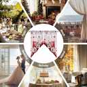 Valentine's Day Pink Swag Curtains Valances for Windows Kitchen Curtains Red Gnome Topper Valances with Rod Pocket for Living Room Bedroom Love Heart Valentines Day 56'' W x 36'' L, 2 Panel