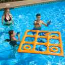 TicTac Shot Pool Toys Games Set- Tic Tac Toe Inflatable Pool Toy 