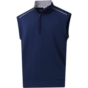 Rouen Mens Vests Outerwear Lightweight Moisture Wicking Midlayer Sleeveless Sports Golf Quarter Zip Pullover Mens Vesta, Medium