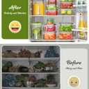 40 Piece Food Storage Containers with Lids(20 Containers & 20 Lids), BPA-Free Plastic Food Containers for Kitchen Storage and Organization, Leak Proof Meal Prep Container, Includes Labels & Pen