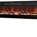Kentsky 88 inches Electric Fireplace Inserts, Recessed and Wall Mounted Fireplace Heater, Linear Fireplace w/Thermostat, Remote & Touch Screen, Multicolor Flame, Timer, Log & Crystal, 750W/1500W