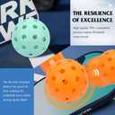 Pickleball Balls 6 Pack | 12 Pack- 40 Holes Outdoor Pickleball with Bag, Perfectly Balanced, High Bounce, Crack-ResistanceUSAPA Standard - Multiple Colors