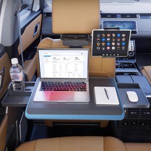 Portable Car Seat Tray Table, Car Backseat Table, Adjustable Seat Back Laptop Desk, Foldable Telescopic Auto Backseat Food Trays Desk, for Working, Writing, Eating, Traveling