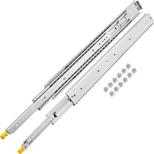 VEVOR Drawer Slides with Lock, 1 Pair 60 inch, Industrial Drawer Slides up to 500 lbs Capacity, 3-Fold Full Extension, Ball Bearing Lock-in & Lock-Out, Side Mount VEVOR Drawer Slides with Lock, 1 Pair 60 inch, Industrial Drawer Slides up to 500 lbs Capacity, 3-Fold Full Extension, Ball Bearing Lock-in & Lock-Out, Side Mount