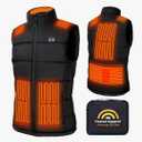 Heated Vest for Men Women with 16000mAh 7.4V Battery Pack Included, Size Adjustable Heated Vests for Winter 2XL-3XL