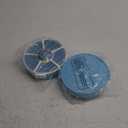 Snack Rotator Container Reusable Snack Box with 5 Compartment Dispenser and Lid, Color Matching Opening Lid, BPA and PVC Free, for Home, School, Travel (2 Pack- Blue)