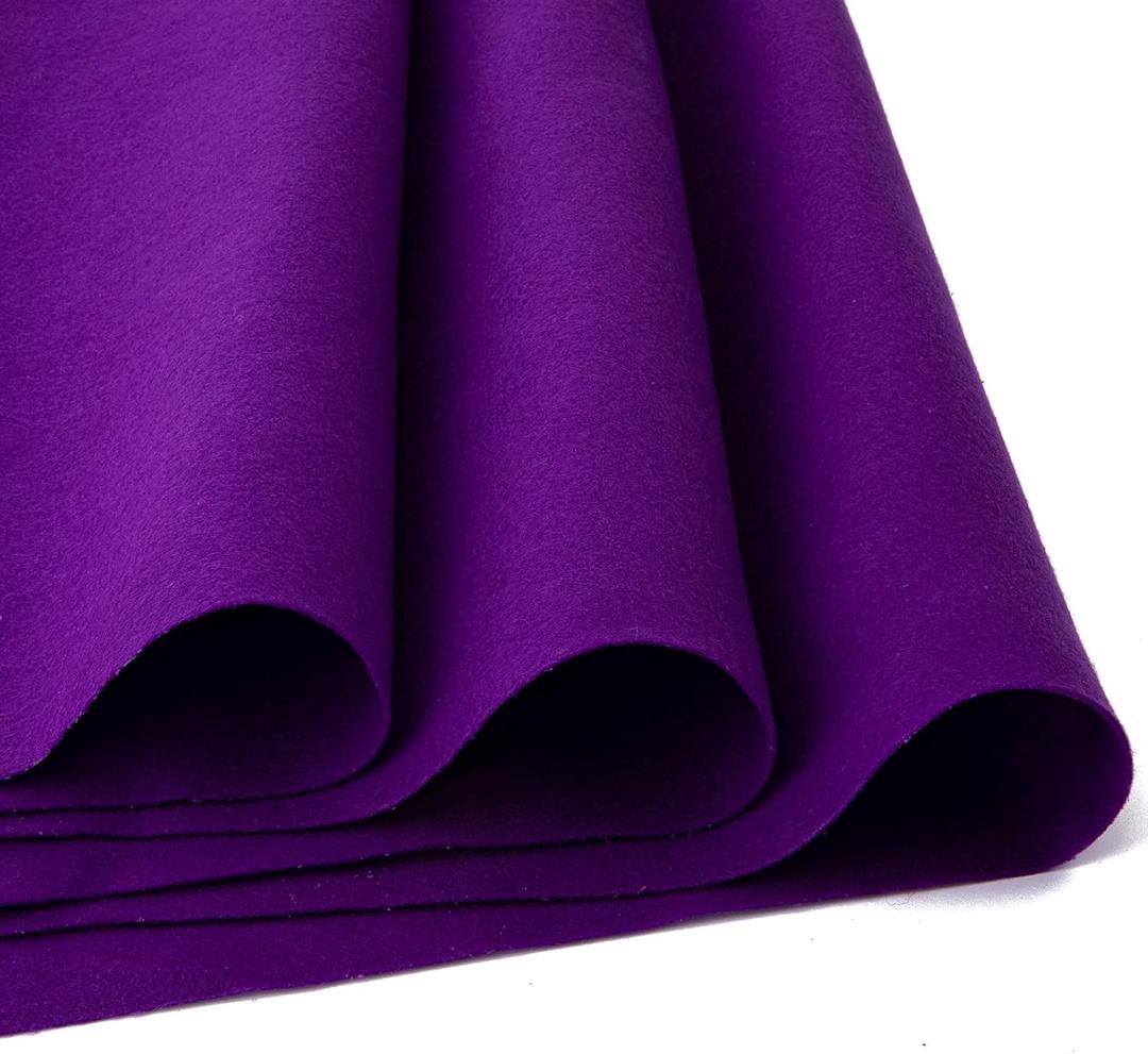 HaoFeiJH Purple Felt Fabric 36" X 36"(1 Square Yard) 1.6mmFabric Sheets Soft Woven Acrylic Craft Felt by The Yard for Sewing DIY Art Craft Project Decorations