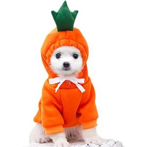 Amazon.com : Dog Christmas Halloween Costumes,Dog Hoodies for Small Dogs Cats, Cat Puppy Outfits,Yorkie Chihuahua Pomeranian Clothes (Medium, Orange-Carrot) : Pet Supplies