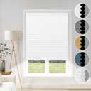 Grandekor Blackout Window Blinds and Shdes Cordless Cellular Shades, White-White, 34x36 inch