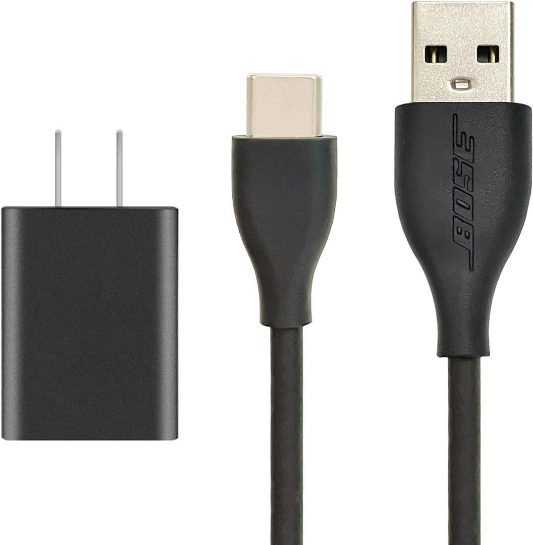 USB C Wall Charger for Bose Noise Headphones 700, Bose QuietComfort 45, QuietComfort Earbuds II, Ultra, SoundLink Flex, Sleepbuds 2, Portable Smart Speaker, Sport Earbuds Adapter Charging Cable Cord