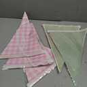 Pasimy 5 Pcs Silly Goose Birthday Party Decorations Pink Green Yellow Gingham Print Pennant Banners Funny Geese Triangle Bunting Banners for Farm Animal Baby Shower First Birthday Party Decoration