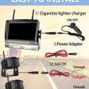 FHD 1080P 2 Digital RV Wireless Backup Camera System for RV Trailer Truck Bus Motorhomes 5th Wheels 4CH 7'' Monitor Highway Monitoring System IP69K Waterproof Super Night Vision Strong Signal