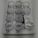 ComSaf 8oz Small Airtight Glass Jars Set of 11 with Lid Food Storage Jar Round, Mini Storage Container with Clear Preserving Seal Wire Clip Fastening for Kitchen Canning, Jam, Spice, Honey, Mason Jars