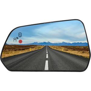 Driver Side Mirror Replacement for Ford Mustang 2015 2016 2017 - Left Side Mirror Glass, Rear View Mirrors Glass with Power Heated & Blind Spot(OEM:FR3Z-17K707-G)