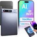 AI Voice Recorder, 64GB Note Voice Recorder with Transcribe, Mind Mapping & AI Summary, Digital Voice Recorder with WiFi, Supports 103 Languages, Audio Recorder for Lectures, Meetings, Calls