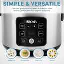AROMA CoreCoat Digital Rice Cooker & Steamer for Brown Rice with Nonstick Ceramic Coating (8 Cups Cooked, 4 Cups Uncooked)
