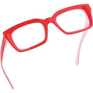 Eyekepper Ladies Reading Glasses - Oversized Square Design Readers for Women Red