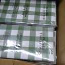 48 Pcs Sage Green Gingham Disposable Tablecloth, 54 x 108 Inch Plastic Checkered Table Cloth for Party, Picnic, Wedding, Baby Shower, Outdoor Birthday Decorations