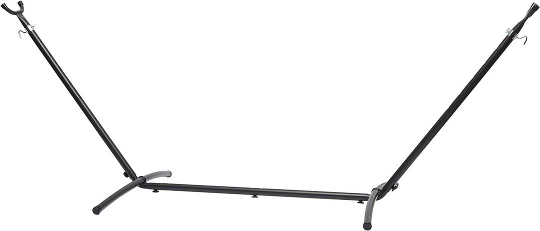 Amazon Basics 2 Person Heavy-Duty Portable Sturdy Hammock Stand for Outside, Easy Assembly, Includes Carrying Case, 9-foot, Black