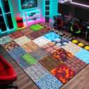 Game Rugs for Boys - Game Room Rug for Teen Boys Kids Carpet for Playroom Bedroom Living Room Children Gaming Area Rugs 59" x 39" (Multi 970)