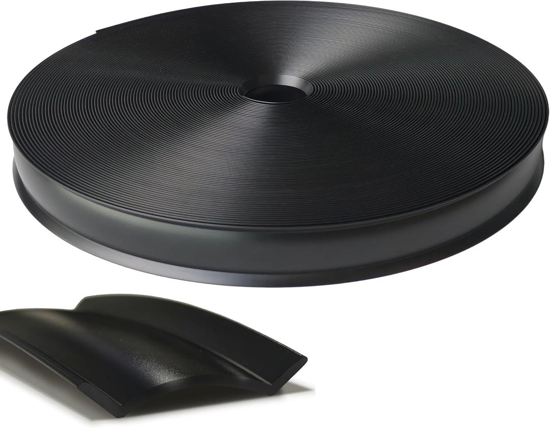 1" RV Trim Molding Insert, 100ft Heavy Duty Vinyl RV Trim Molding Exterior, UV Resistant Camper Screw Cover Trim, Black