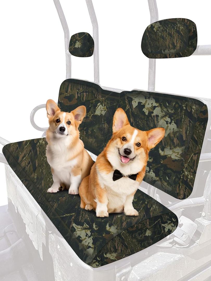 UTV Ranger Seat Cover for Polaris Ranger 500 700 800 2002-2008, PU Coating Waterproof UTV Bench Seat Cover, Durable Fabric, Replacement Ranger Seat Accessories (Camo)