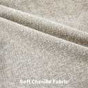 FUTEI Cream Chenille Decorative Throw Pillow Covers 18x18 Inch Set of 2,Soft Chenille Jacquard Textured Cushion Case,Modern Home Decor for Couch Living Room