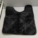 OLANLY Memory Foam Toilet Rugs U-Shaped 24x20, Ultra Soft and Absorbent Bathroom Rugs, Non-Slip, Comfortable, Machine Washable Contour Bath Mat for Toilet Base, Home Decor Accessories, Black