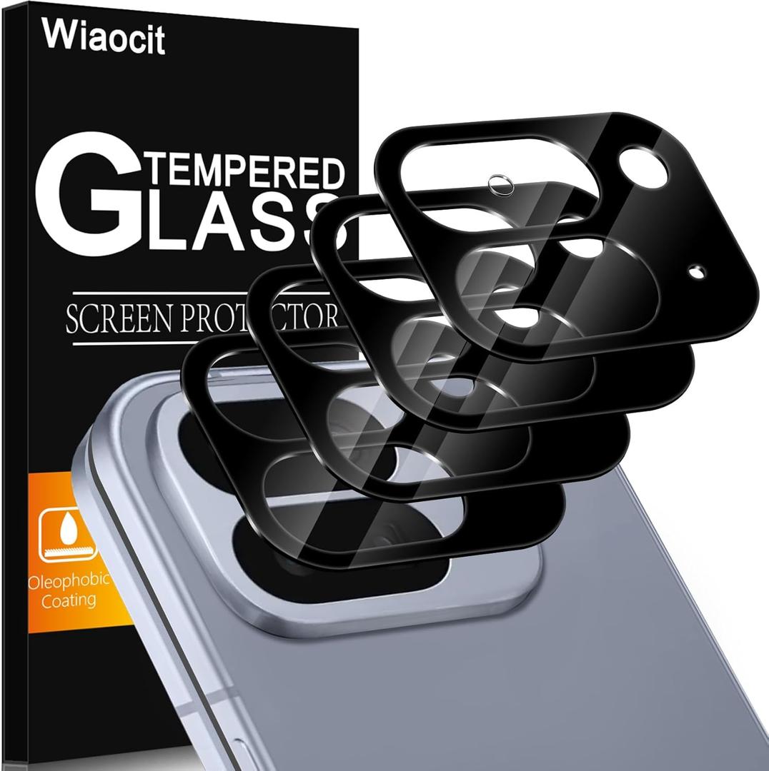 Wiaocit 4 Pack Tempered Glass Camera Lens Protector for Google Pixel 10 Pro Fold, 9H Hardness, Anti-Scratch, Case Friendly