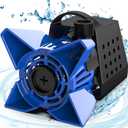 3200GPH Pond Pump, 200W Submersible Water Pump with 33FT Power Cord & Barrier Bag, 2 Hose Adapters, 20FT. Lift Height for Garden Ponds, Fountains, Waterfalls, Water Circulation (Bule)