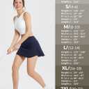 baleaf Women's Pleated Tennis Skirt Golf Skorts for Woman High Waisted Lightweight Athletic Shorts Pockets (Blue, L)