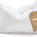 BHZ 12x20 Pillow Inserts Set of 2, Down Feather Alternative Lumber Pillow Inserts, Decorative Soft Rectangle White Throw Pillows Insert for Couch Bed Dorm Sofa with Breathable Cover