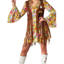 Morph Hippie 70s Costume - Adult Hippie Dress for Women - Halloween Costume