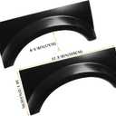 HECASA Bed Wheel Arch Rust Repair Panel Compatible with 1999-2007 Ford F250 F350 F450 F550 Pickup Truck Rear Upper Quarter Patch Replacement Driver & Passenger Side