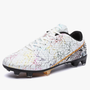 WILTENA Womens Comfy Soccer Cleats Mens Low Top Firm Ground Football Shoes Girls Boys Fashion Outdoor Football Sneakers, Size 37 