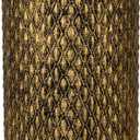 Flower Vase Rustic Metal Vases, 16" Black and Gold Pattern Vase for Farmhouse Home Dcor Artificial Flowers and Centerpieces