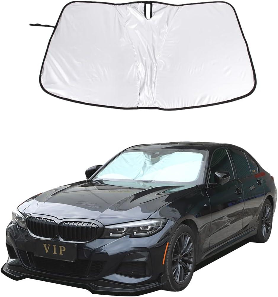 Windshield Sunshade for BMW 3 Series G20 G28 2019-2024 - Foldable UV Ray Reflector for Front Window and Interior Sun Protection - Car Sun Shade Accessories (Style B)