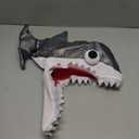 Shark Hat Twinkling Silver Shark costume Headwear. Handmade Party Crazy Shark Hat with 3D Embroidered Eyes.