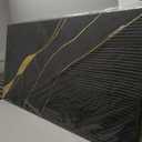 SHEYOYE Large Black Home Decor | Gold Canvas Wall Art, Modern Wall Decor, Hanging Decor Posters for Room, Abstract Wall Art for Living Room, Bedroom, Office or Hallway 29" x 58"