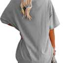 luwita Oversized T Shirts for Women Loose Fit Crewneck Short Sleeve Tops Summer Casual Blouse Y2K 2026 Basic Tees (XL)