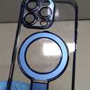 Pmteyoim Magnetic for iPhone 16 Pro Case with Invisible Stand[Compatible with MagSafe][Full Camera Lens Protector][Military Drop Protection] Shockproof Not Yellowing Clear Slim Soft for Women Men