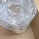 Okllen 2 Pack Plastic Waste Basket, Clear Round Trash Can Small Wastebasket Garbage Container Bin for Bathroom, Bedroom, Kitchen, Home, Office, 7.3" x 8.5" x 10.6"