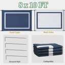 Ogrmar 8x10 FT Reversible Mats, Outdoor Rug for Patio Clearance, Waterproof Carpet, Plastic Straw Rug for Indoor Outdoor, Floor Mat&Rug for RV Porch Camping Backyard Deck Balcony Beach Trailer (Blue)