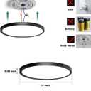 12 Inch Motion Sensor Ceiling Light Indoor,Motion Sensor Fixture Indoor for Closet Hallway Laundry Porch Pantry, Dimmable Ceiling Lights 3000k/4000k/6000k Black